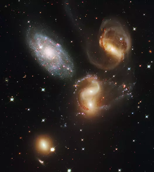 stephan's quintet,interacting galaxies in pegasus