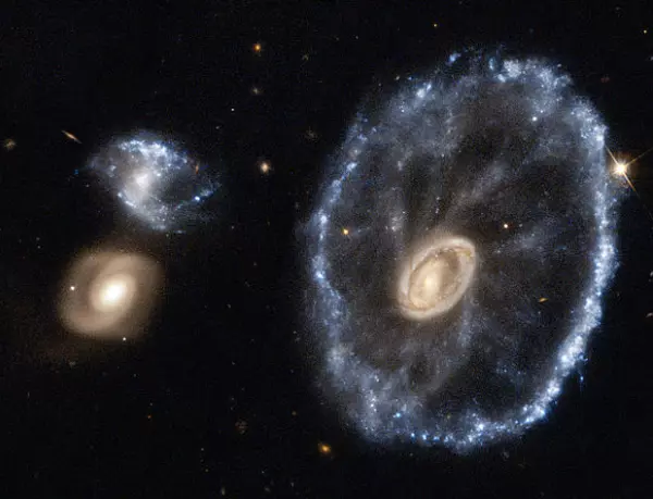 ring galaxy in sculptor constellation