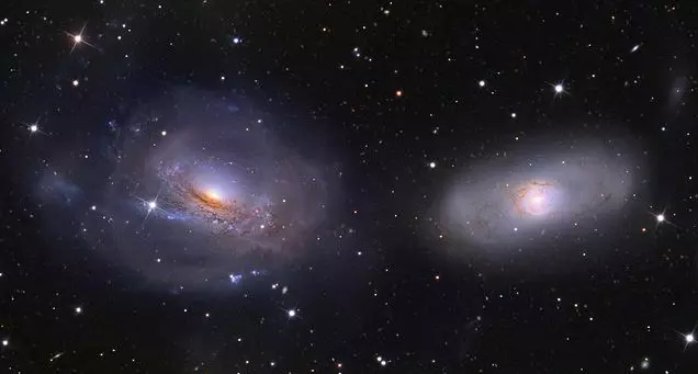 interacting galaxies in sextans constellation