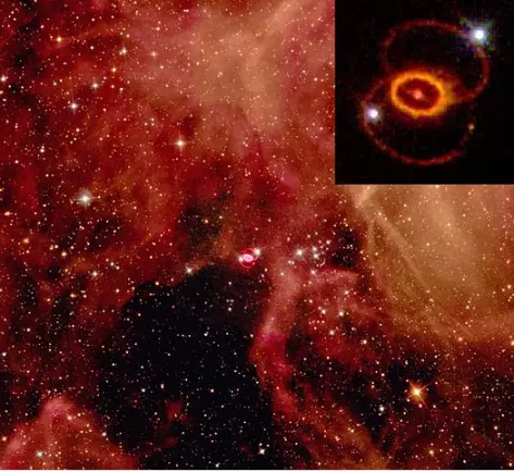 sn 1987A,supernova remnant in the constellation dorado