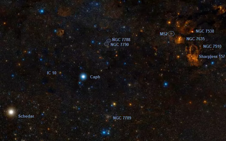open clusters in cassiopeia