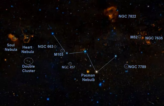 deep sky objects in cassiopeia