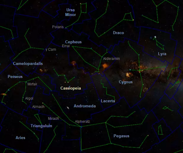 constellations near w of cassiopeia