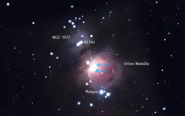 Below Orion's belt is a special cloud, birthplace to the stars