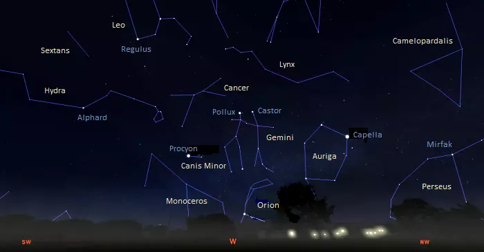 western night sky
