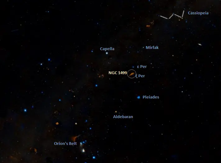 how to find california nebula,where is california nebula in the sky
