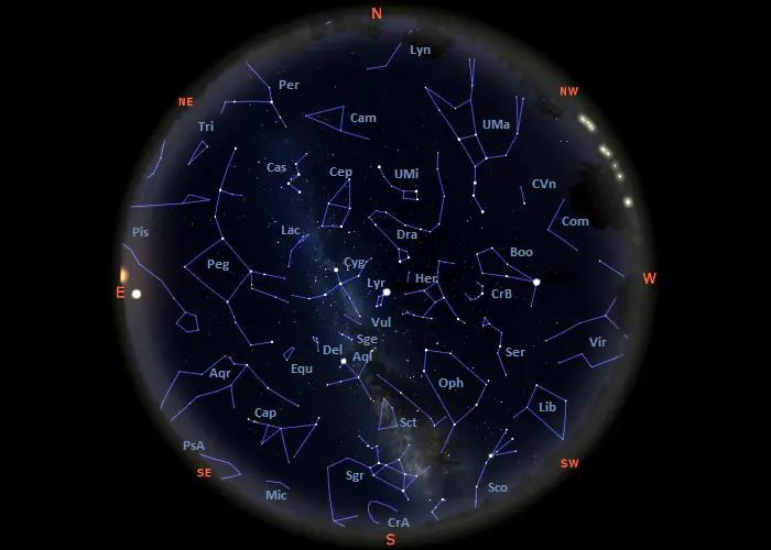 constellations in the sky tonight,constellations visible tonight