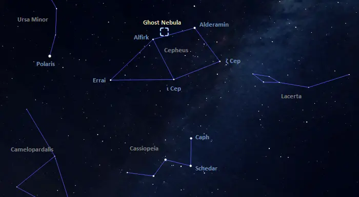 how to find the ghost nebula,where is the ghost nebula in the sky