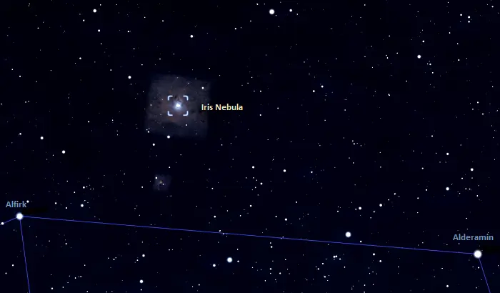iris nebula and ghost nebula location
