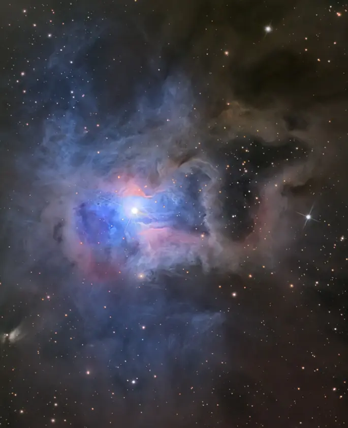 iris nebula,caldwell 4,reflection nebula in cepheus