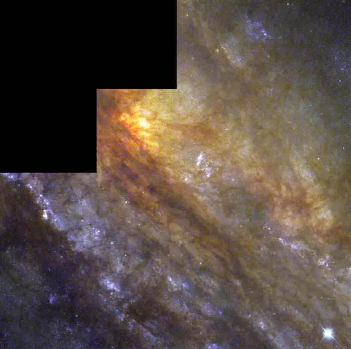 sculptor galaxy detail,ngc 253 hubble space telescope