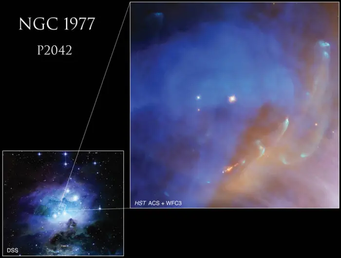 stellar jet in ngc 1977