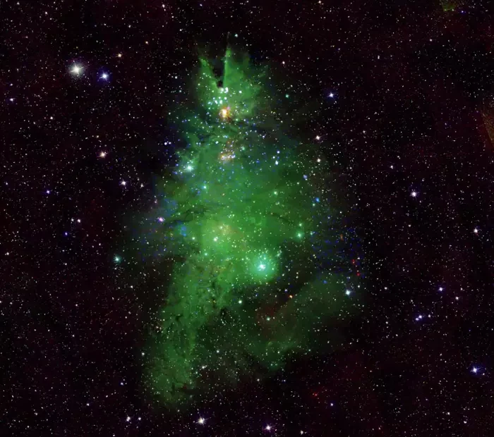 ngc 2264 nasa,christmas tree cluster composite