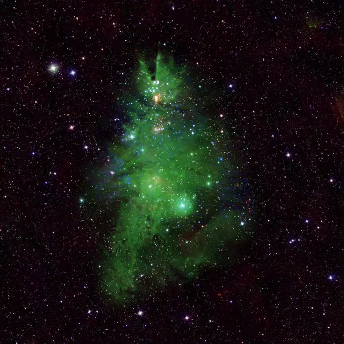 ngc 2264 nasa,christmas tree cluster composite