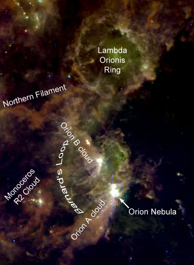 orion complex,barnard's loop,lambda orionis ring