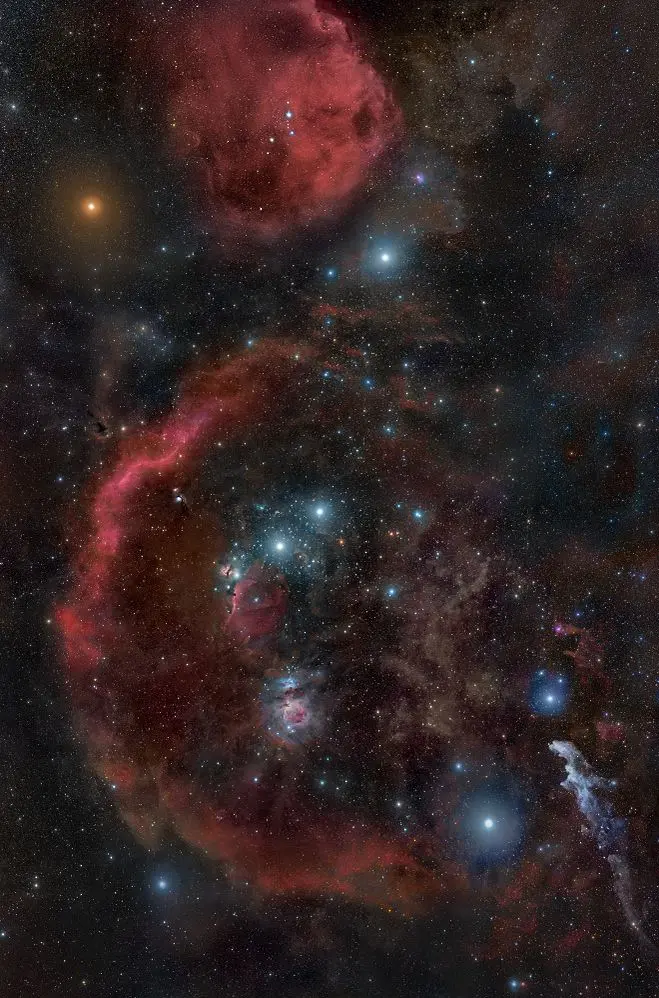 barnard's loop in the constellation orion