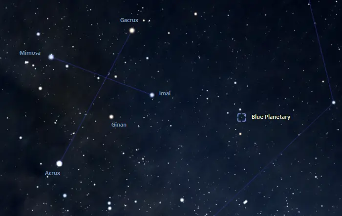 blue planetary nebula location