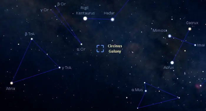 how to find the circinus galaxy,where is the circinus galaxy in the sky