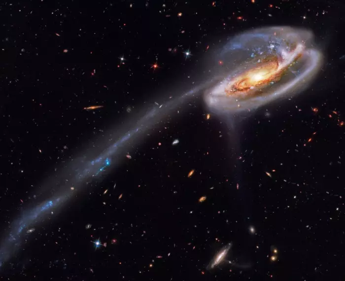 Arp 188, UGC 10214,interacting galaxies in draco