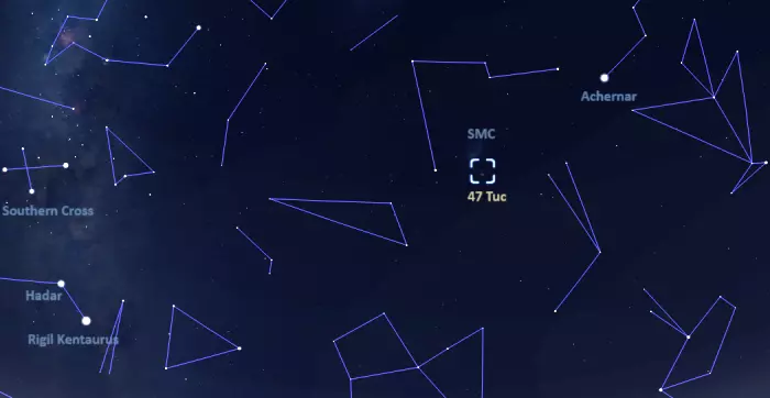 how to find 47 tucanae,where is 47 tucanae in the sky