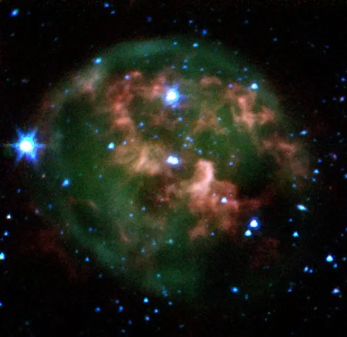 skull nebula infrared,ngc 246 spitzer