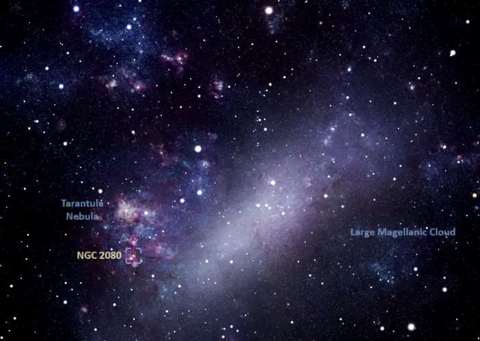 how to find the ghost head nebula,ngc 2080 location