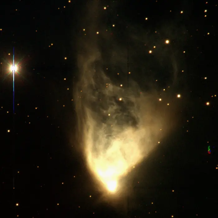 hubble's nebula false colour image