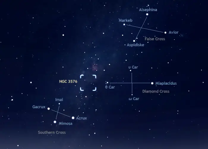 ngc 3576 location,how to find the statue of liberty nebula,where is the statue of liberty nebula in the sky