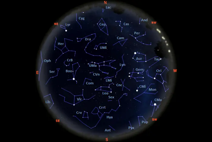 constellations in the sky tonight,constellations visible tonight