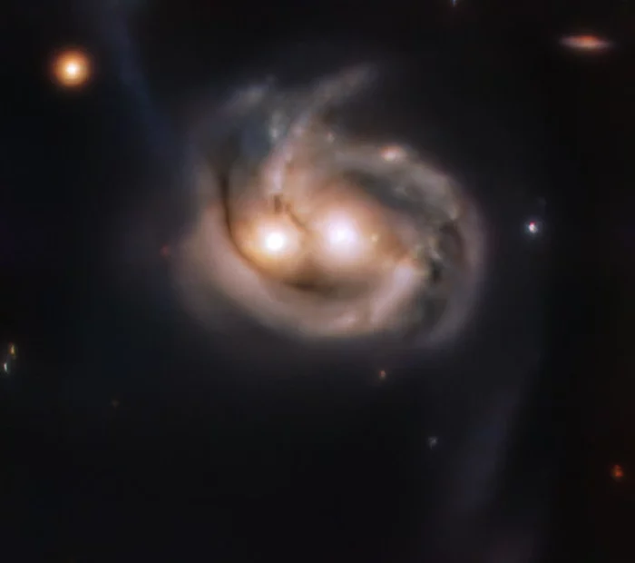 owl galaxy,NGC 3758,markarian 739,smiley face galaxy