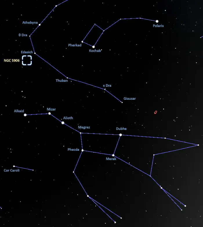 how to find the splinter galaxy,ngc 5907 location,where is the splinter galaxy in the sky