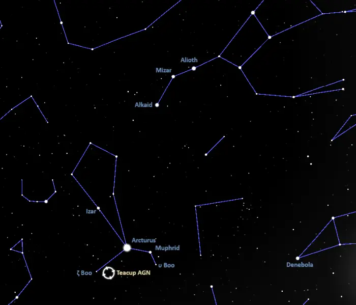 how to find the teacup galaxy,where is the teacup galaxy in the sky