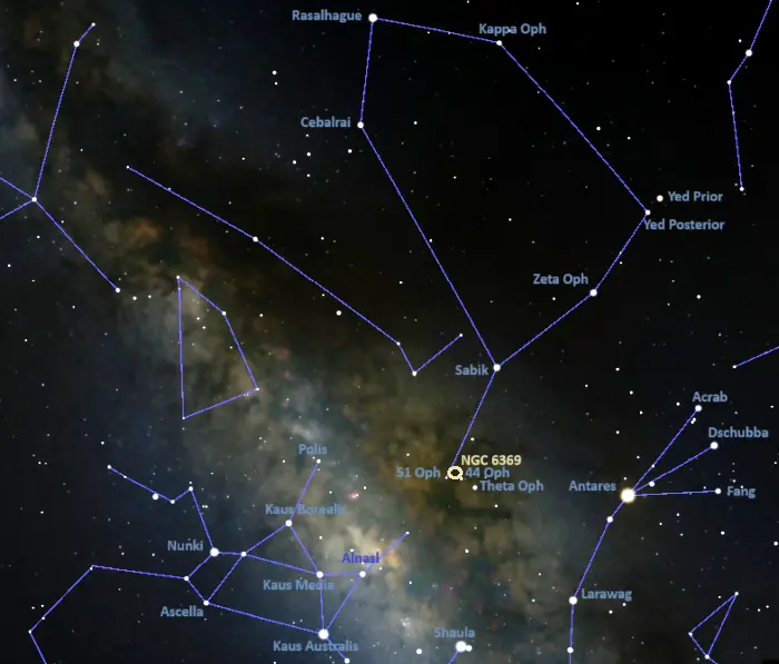 how to find the little ghost nebula,ngc 6369 location,where is the little ghost nebula in the sky