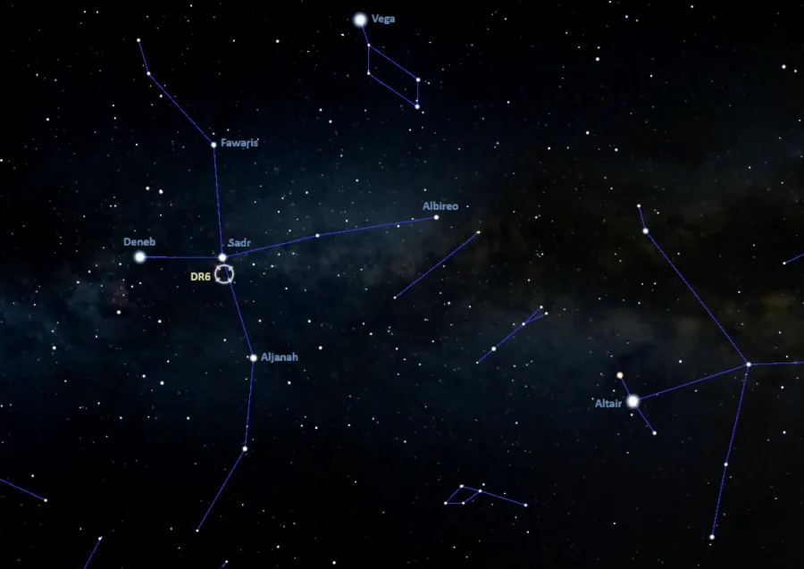 how to find the galactic ghoul,where is dr 6 in the sky