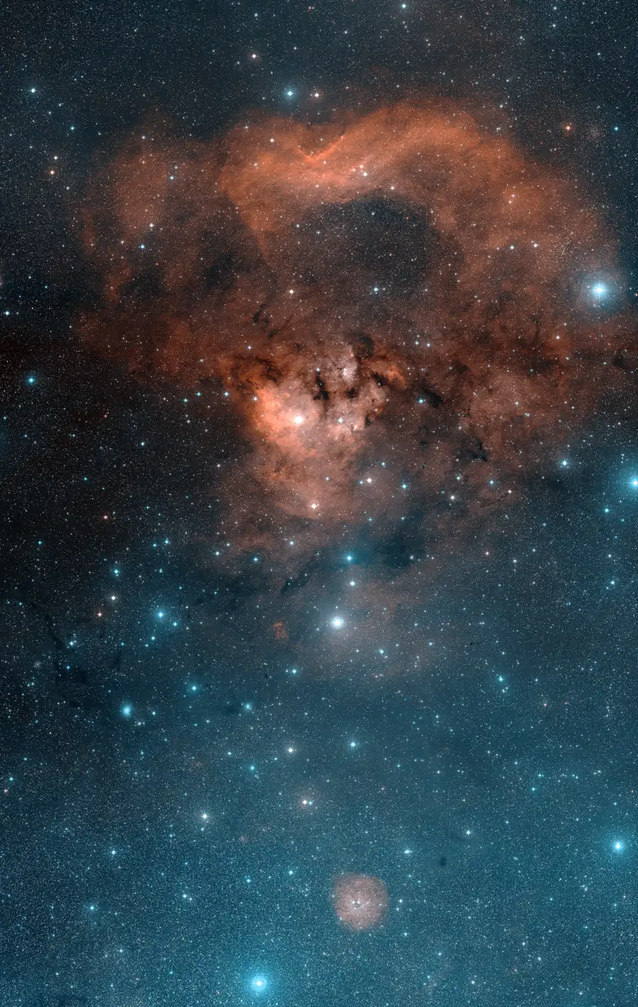 ngc 7822,question mark nebula,little rosette nebula