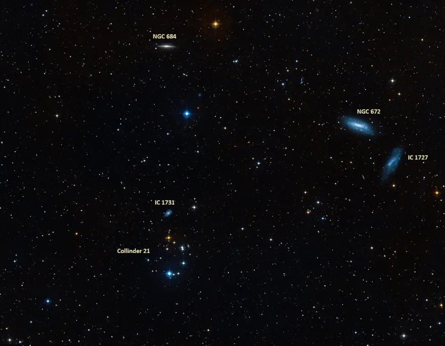 d cluster,NGC 672, NGC 684, IC 1731, IC 1727