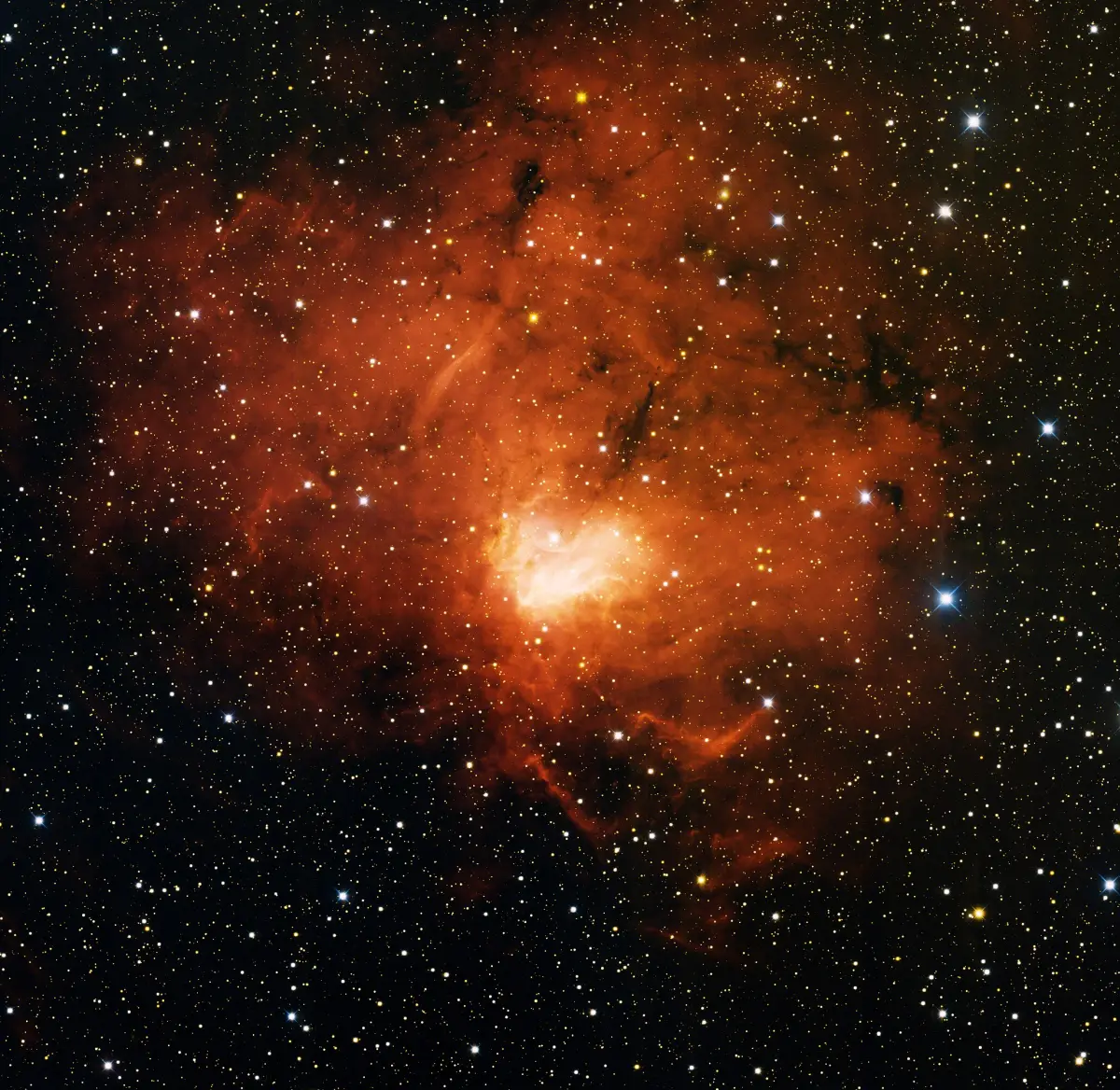 fossil footprint nebula,ngc 1491,sh2-206,little pacman nebula