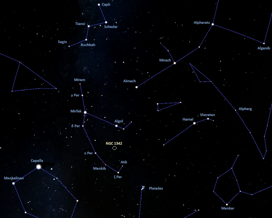 how to find ngc 1342,where is ngc 1342 in the sky