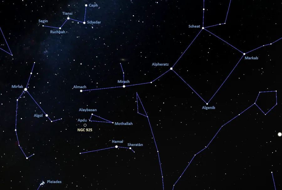 how to find ngc 925,where is ngc 925