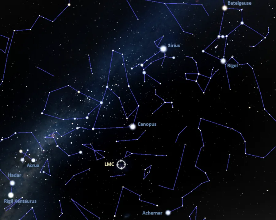 how to find the large magellanic cloud,where is the large magellanic cloud in the sky