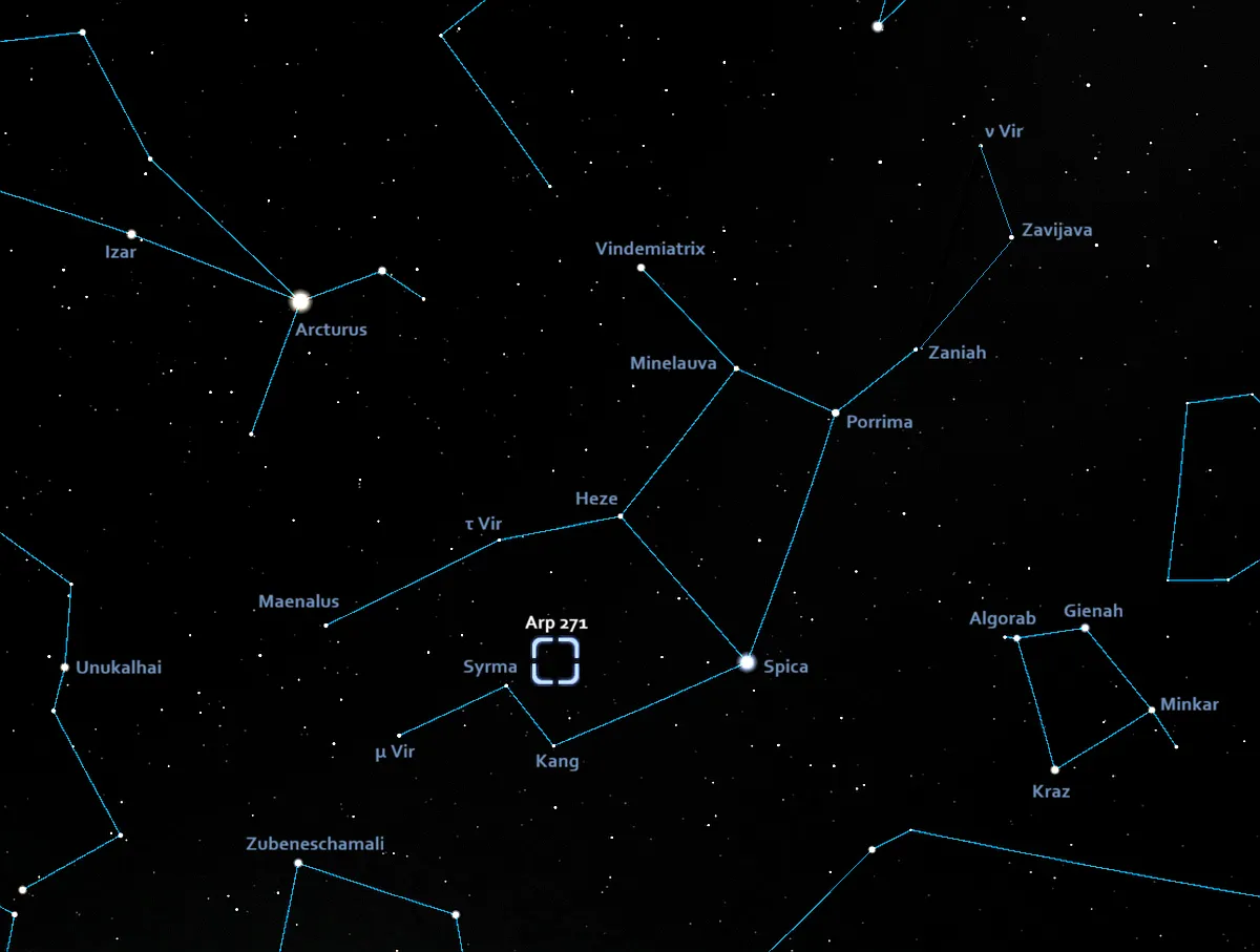 how to find arp 271,where is arp 271 in the sky