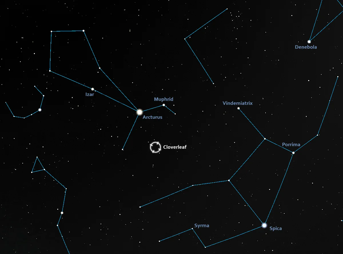where is the cloverleaf quasar in the sky,how to find the cloverleaf quasar