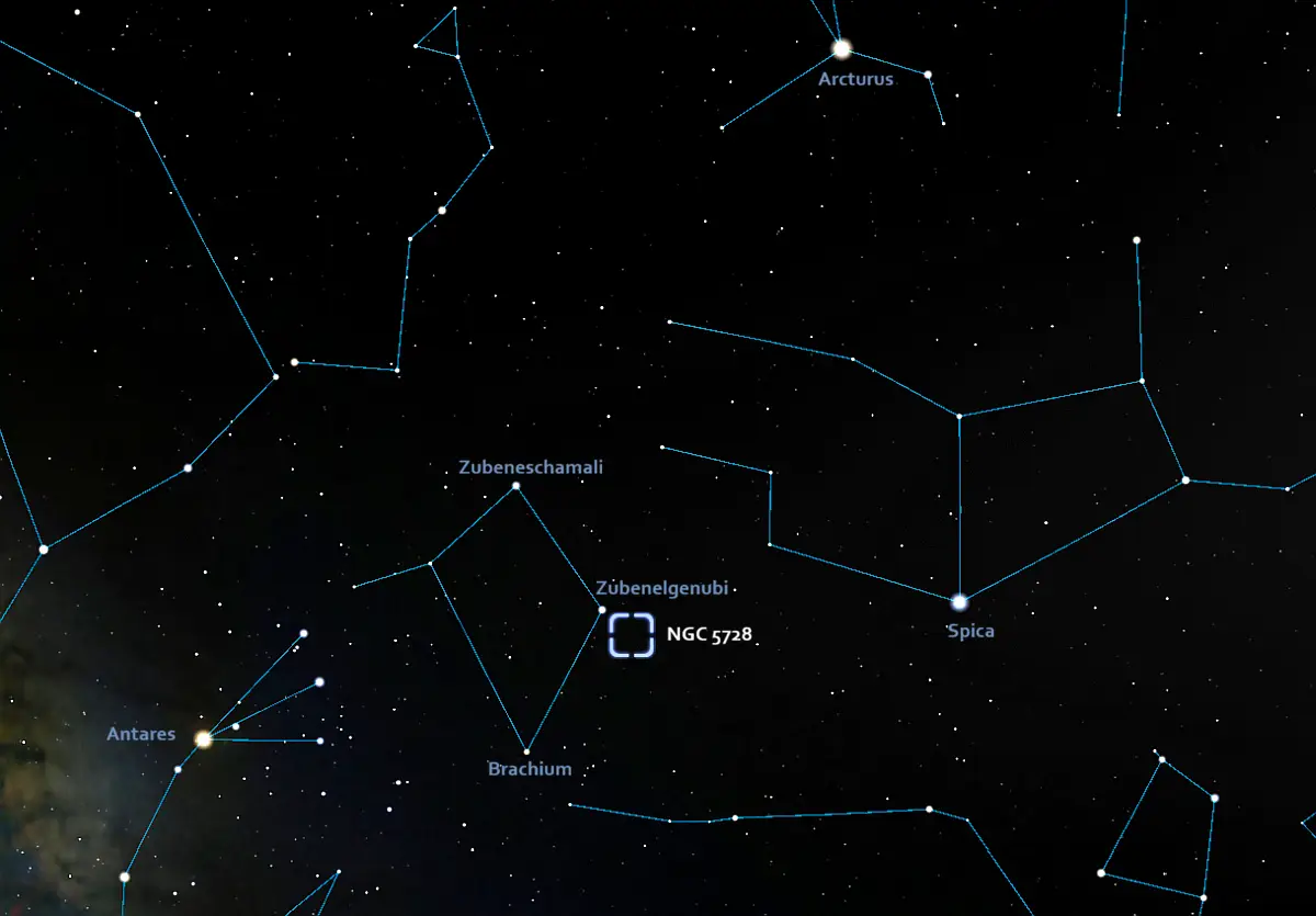 how to find ngc 5728,where is ngc 5728 in the sky,ngc 5728 finder chart