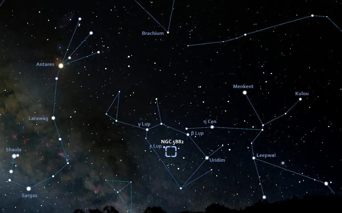 how to find ngc 5882,where is ngc 5882 in the sky