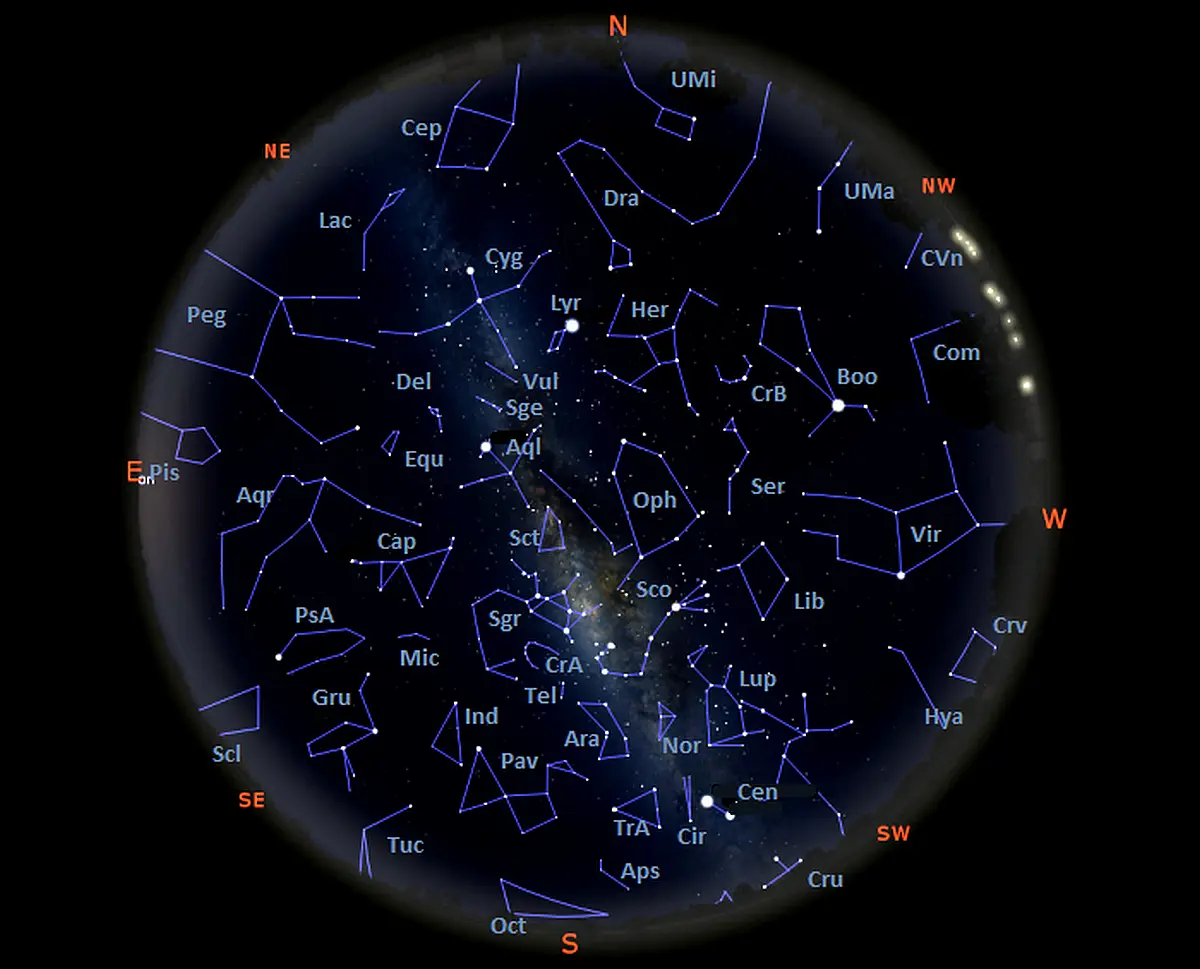 constellations in the sky tonight in equatorial latitudes,constellations visible tonight from equatorial locations