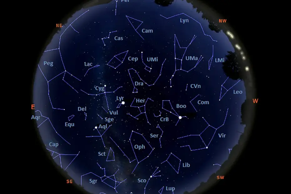 northern hemisphere sky map,tonight's sky,constellations in the sky tonight