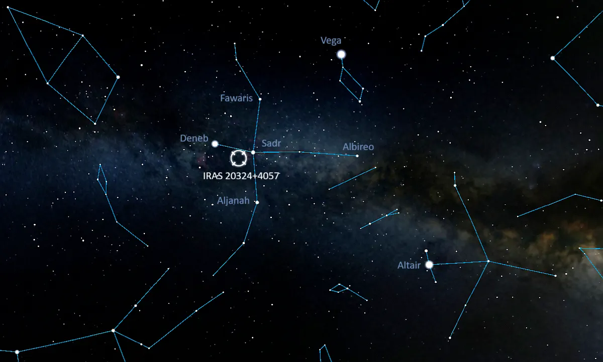 how to find the cosmic caterpillar,where is the cosmic caterpillar in the sky