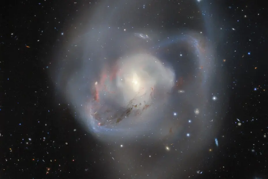 ngc 7727 galaxy,peculiar galaxy in aquarius,merger remnant