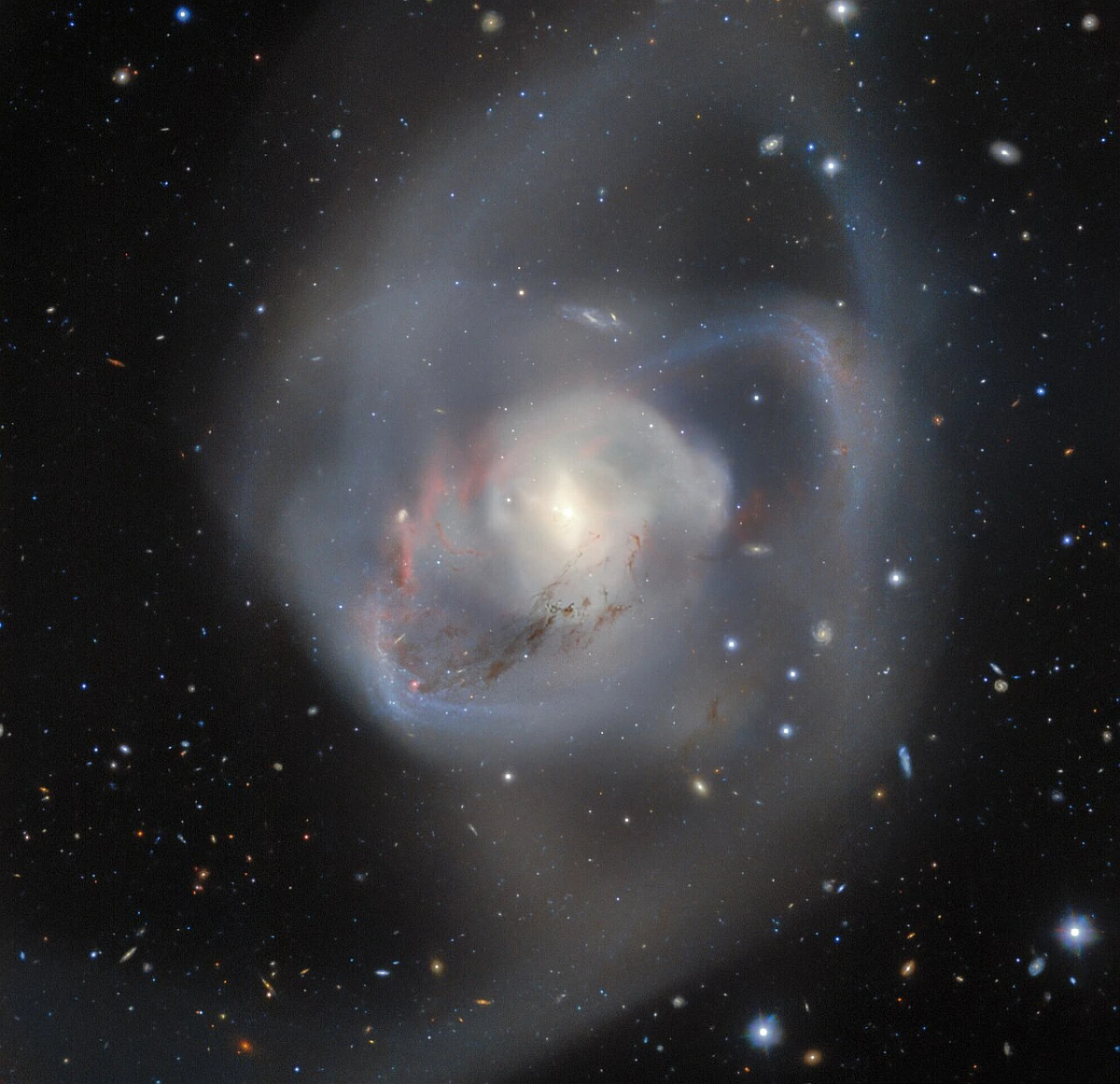 ngc 7727 galaxy,peculiar galaxy in aquarius,merger remnant